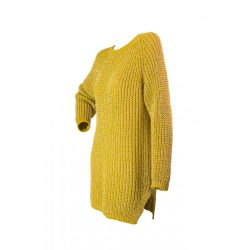 Vastag kötött kereknyakú  karcsúsított pulóver (#7)